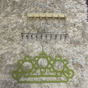 (3) Hanger Accessory Organizers For Closet Storage Efficiency